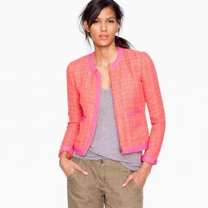 EUC Vintage J Crew Size 6 Boucle Neon Blazer Jacket